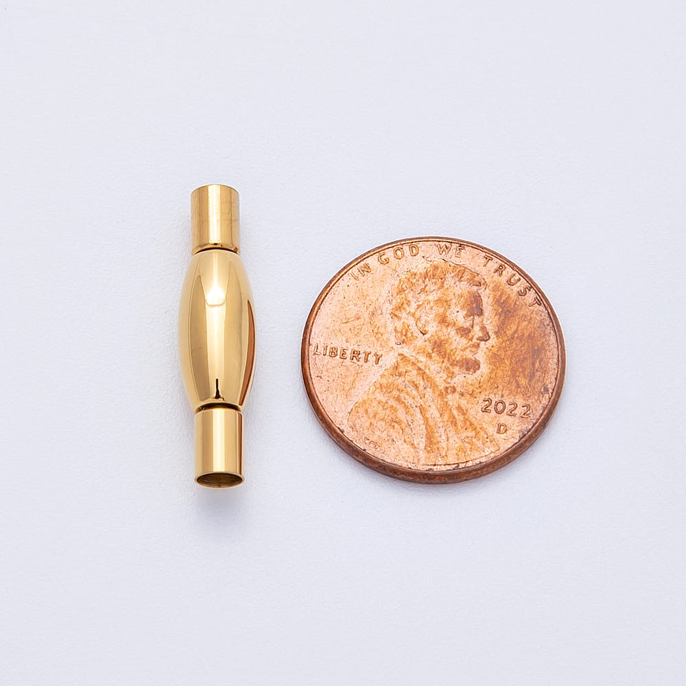 Stainless Steel 22mm Oval Push Bayonet Barrel Clasp Findings | Findings-00592