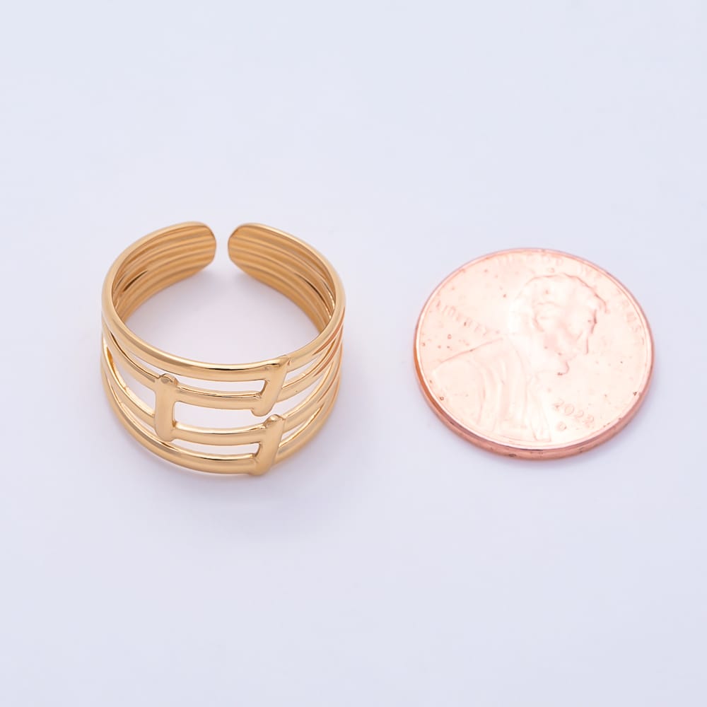 16K Gold Filled Minimalist Molten Multiple Band Ring in Gold & Silver | Rings-00431 Rings-00432