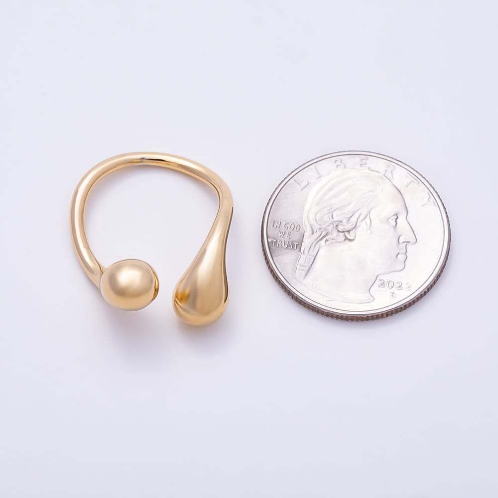 Stainless Steel Minimalist Double Molten Wrap Ring | Rings-00430