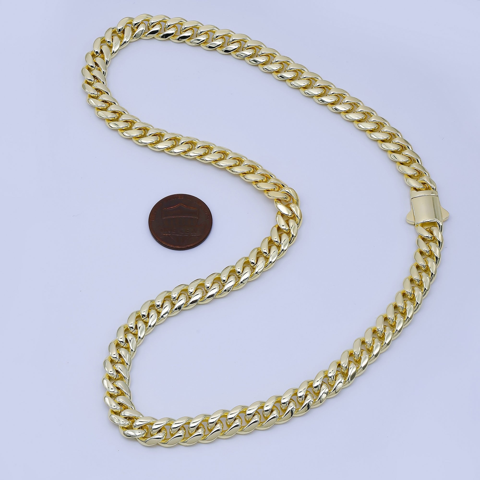 Chunky Gold Stainless Steel Men's Cuban Link Chain Necklace 18.11” Long, 12mm Wide WA-3908