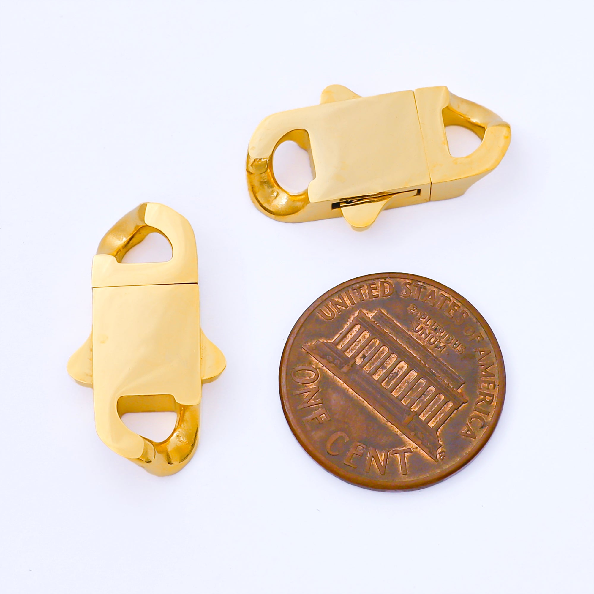 24K Gold Filled 20-23mm Minimalist Box Clasp Closure Charm Finding | Z1331 Z1332