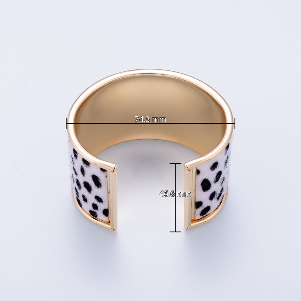 Leopard Zebra Animal Print Cuff Bangle Modern Bracelet | WA-02280