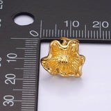 24K Gold Filled Flower Sunburst Molten Stud Earrings | V067 - DLUXCA