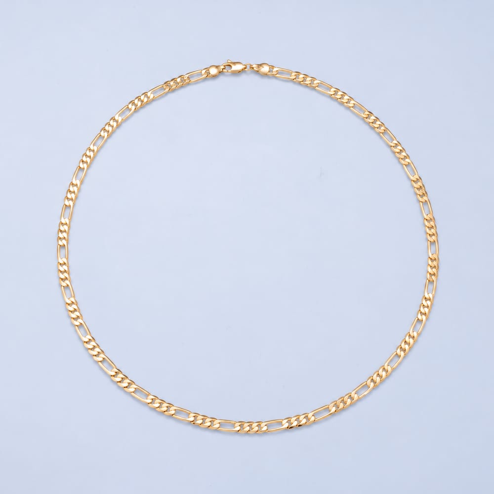 24K Gold Filled 5mm Minimalist Mariner Chain 23.5 Inch Necklace | WA-00097