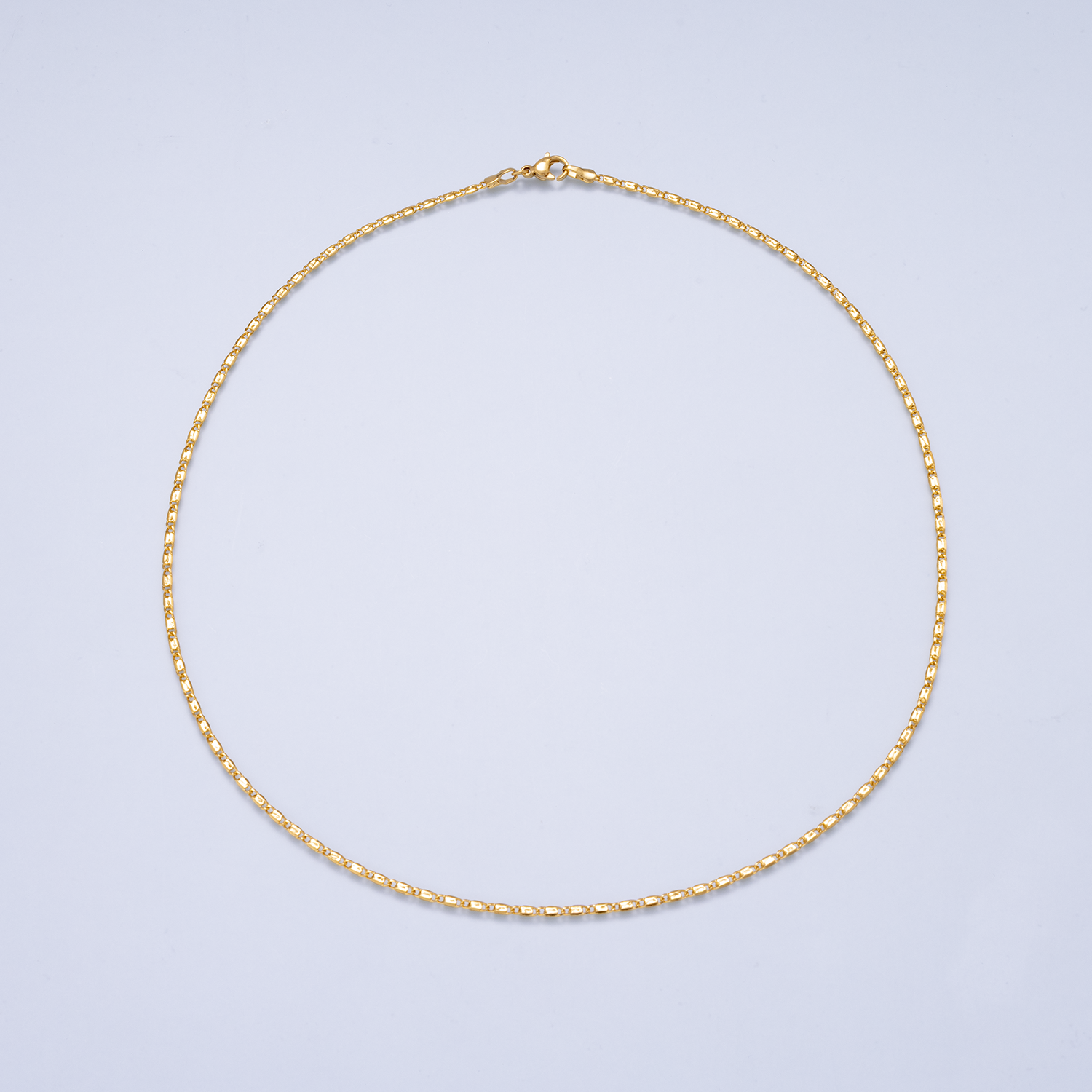 16K Gold Filled 1.8mm Minimalist Mariner Link Chain 18 Inch Necklace | WA-02971