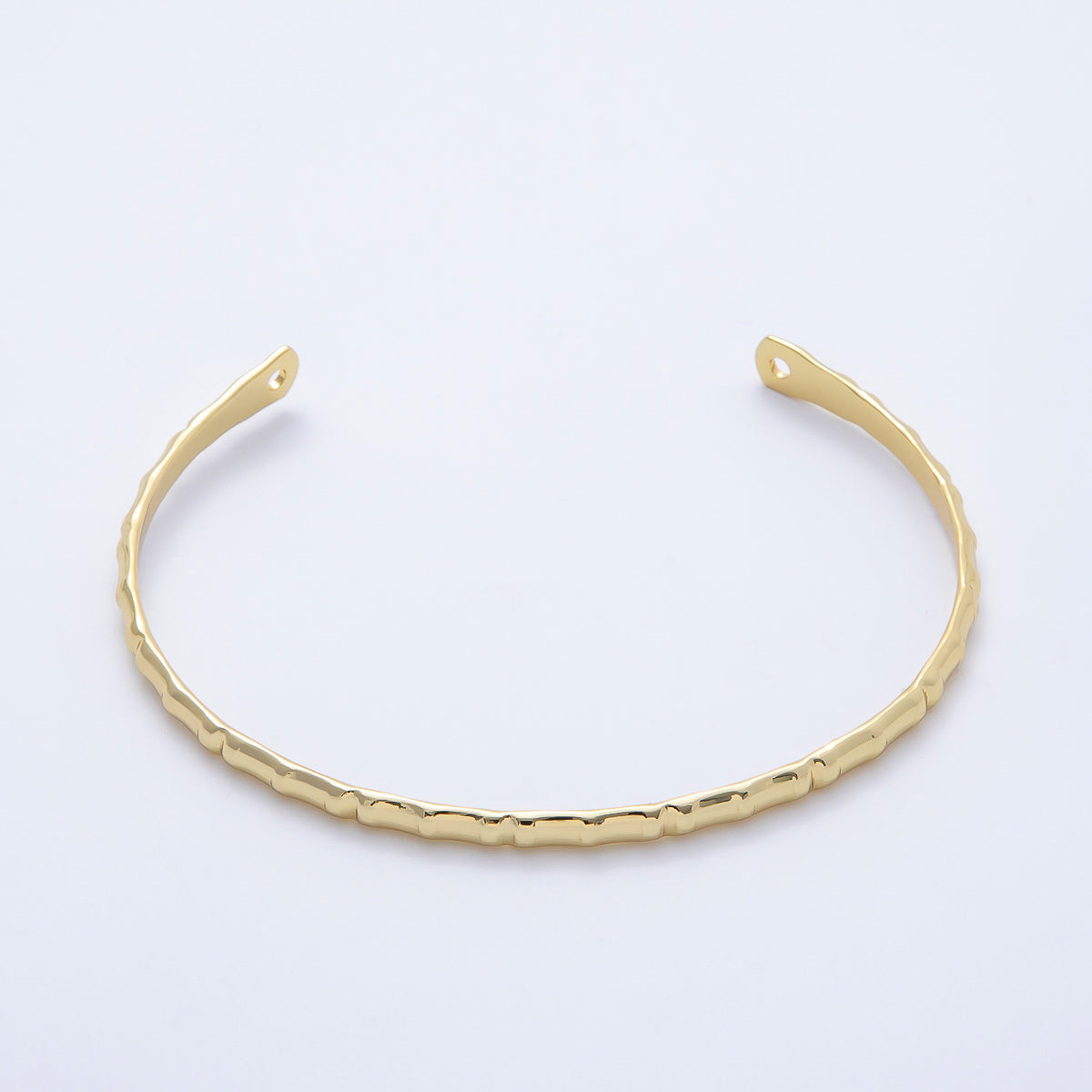 16K Gold Filled Minimalist Geometric Edged Cuff Bracelet | WA-04455