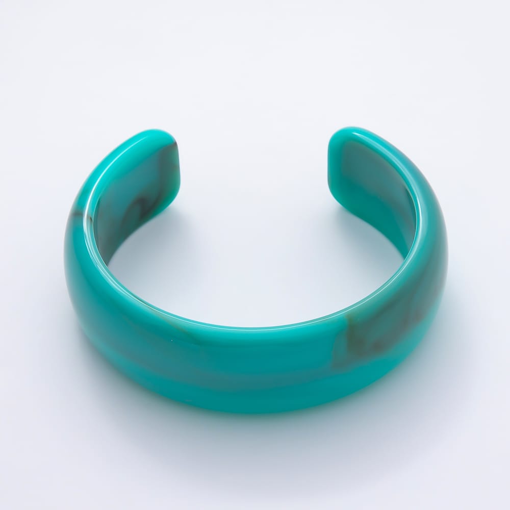 Clear, Green, White, Teal, Pink, Brown, Purple Marble Resin Acrylic Wide Cuff Bracelet | WA-00004 ~ WA-00172