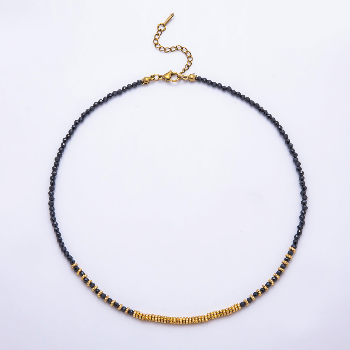 Handmade 4mm Turquoise, Garnet, Aventurine, Onyx, Peridot Multifaceted Gemstone Chain 16 Inch Necklace| WA-00115 - WA-00119