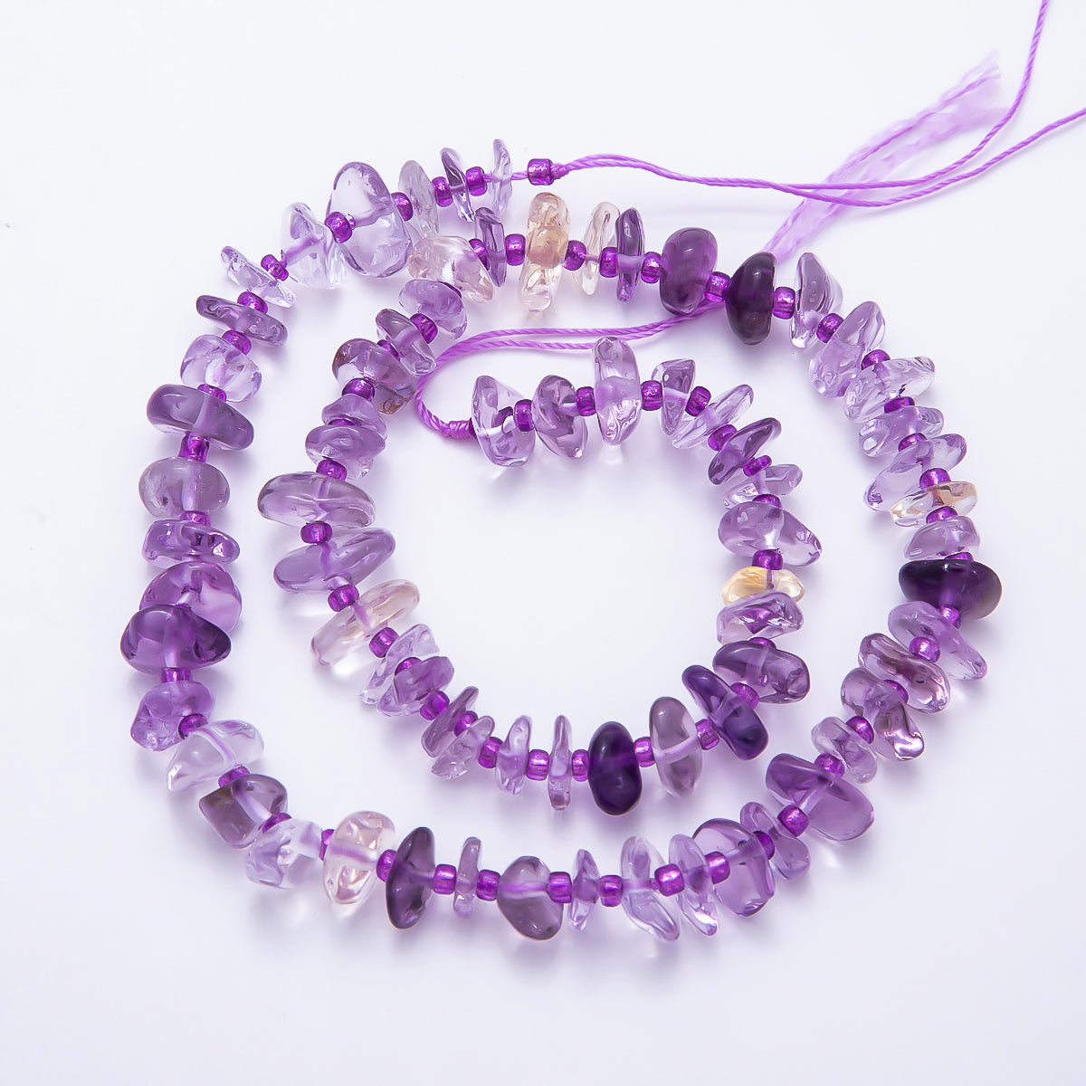 12mm Nero Marquina, Rose Quartz, Aquamarine, Kunzite, Amethyst, Lapis Lazuli Pebble Rondelle Natural Geometric Gemstone Strand Finding | WA-00211