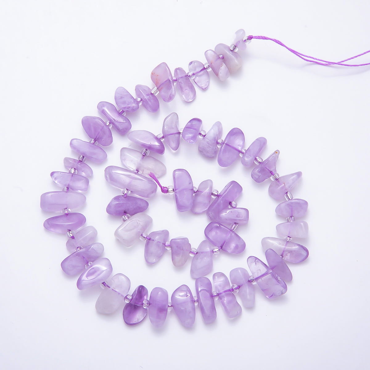 3mm Amethyst, Lapis Lazuli, Amethyst, Jasper Pebble Stick Natural Gemstone Strand Finding | WA-00240 ~ WA-00245
