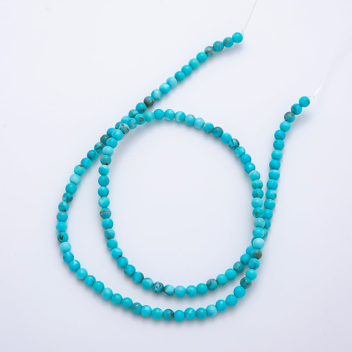 3mm Turquoise Teal Round Gemstone Bead Strand Finding | WA-00268