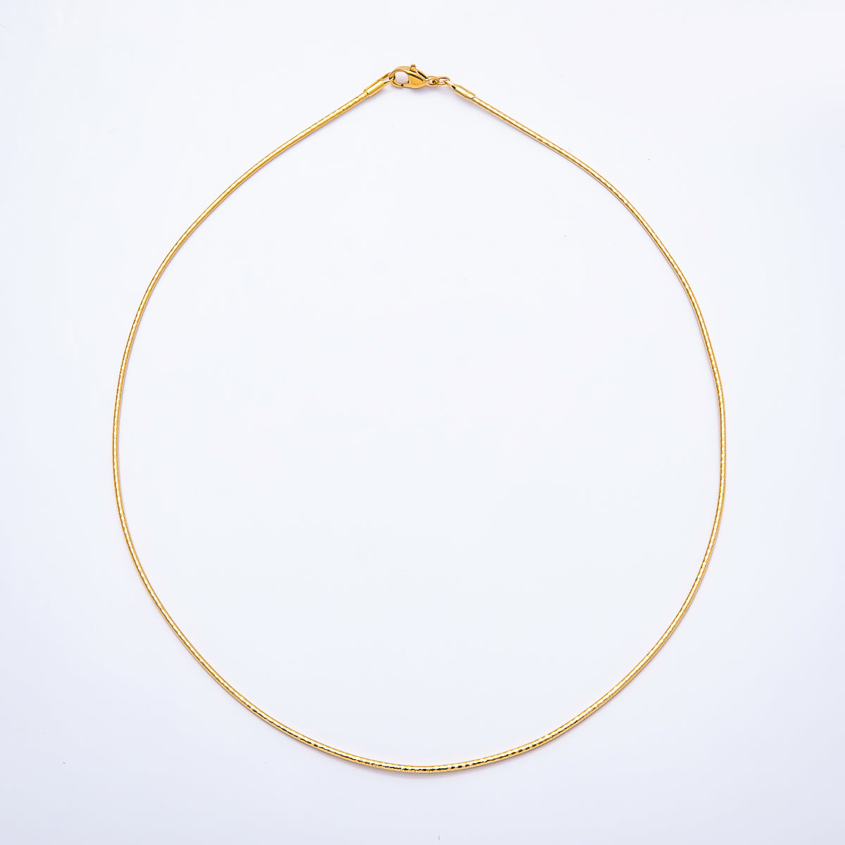 18K Gold Filled 1.5mm Round Snake Chain Choker Necklace | WA-00274 - WA-00275