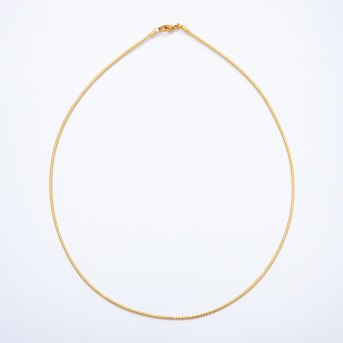 18K Gold Filled 1.5mm Round Snake Chain Choker Necklace | WA-00274 - WA-00275