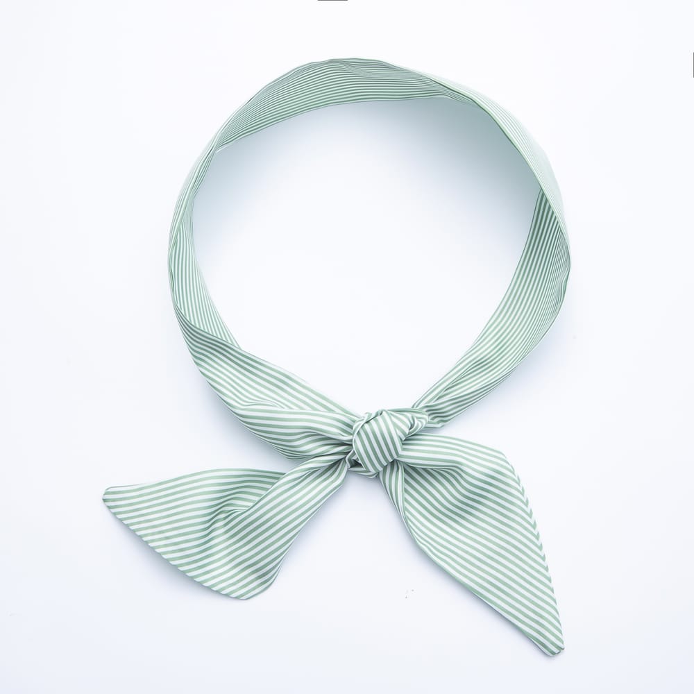 Floral & Patterned Printed Satin Twill Ribbon Scarf Necklace | WA-00549 - WA-00555
