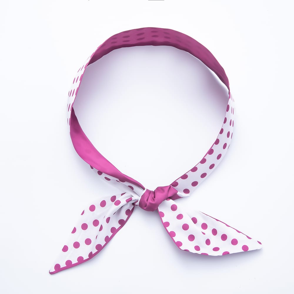 Floral & Patterned Printed Satin Twill Ribbon Scarf Necklace | WA-00549 - WA-00555
