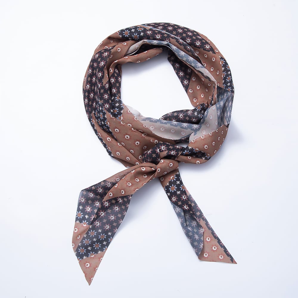 Sheer Organza Silk Tapered Ribbon Scarf Necklace | WA-00578 - WA-00581