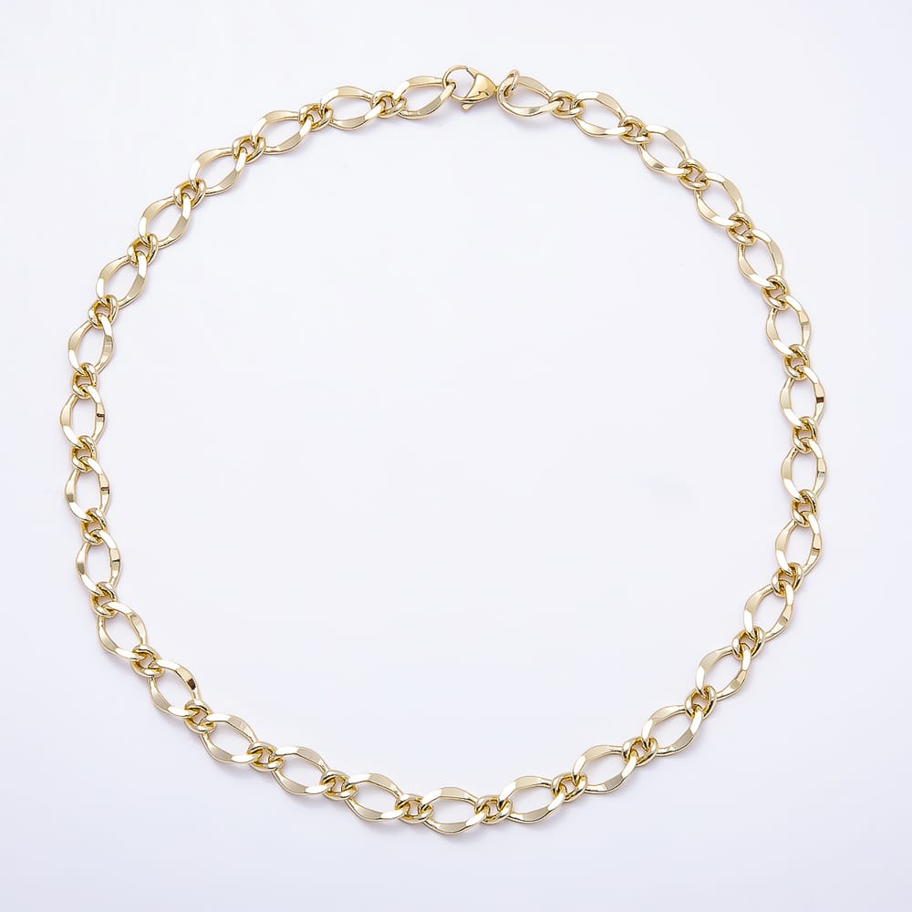 Stainless Steel 6mm Minimalist Geometric Chain 19 Inch Necklace | WA-01662