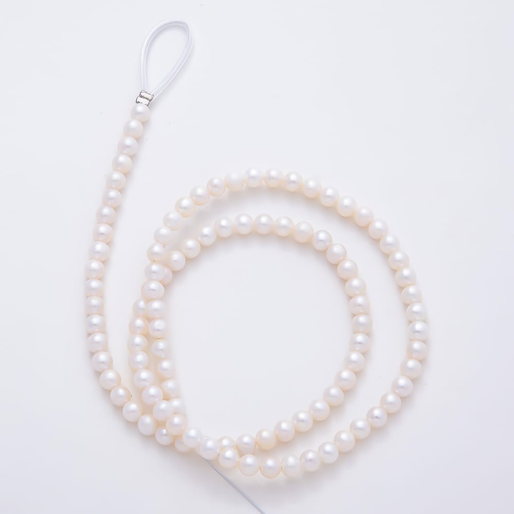 4mm White Freshwater Pearl Round Natural Gemstone Bead 15 Inch Strand Finding | WA-02126