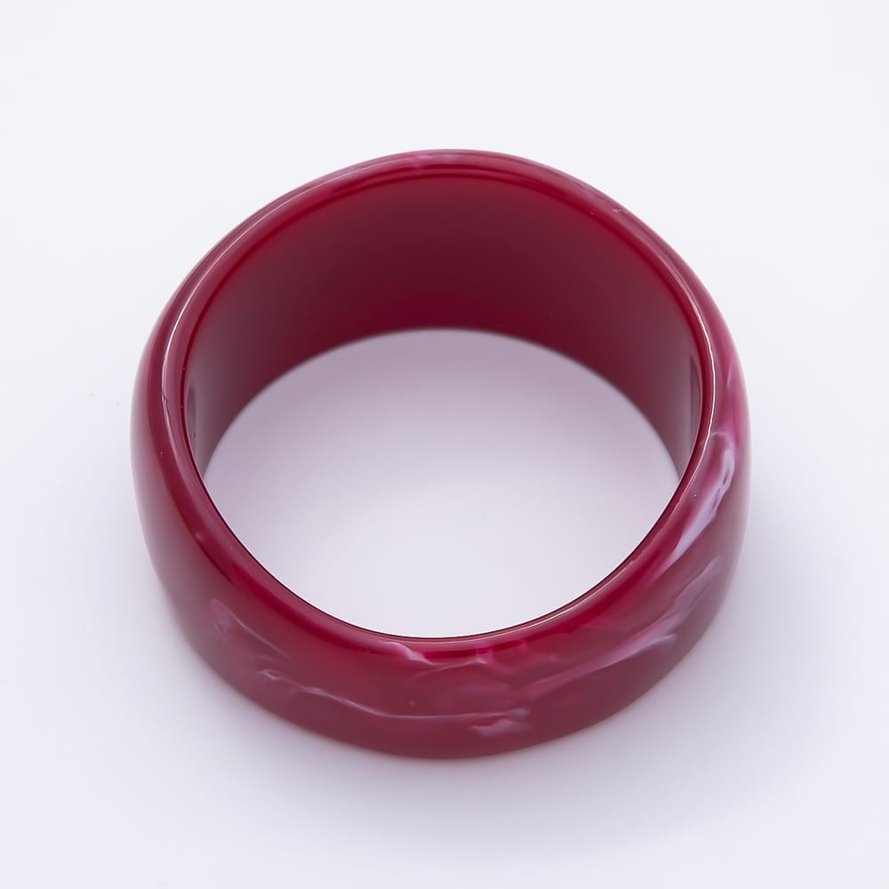 Yellow, White, Green, Pink, Beige, Red, Blue Enamel Solid Marble Resin Acrylic Wide Bangle Bracelet | WA-02170 ~ WA-02168