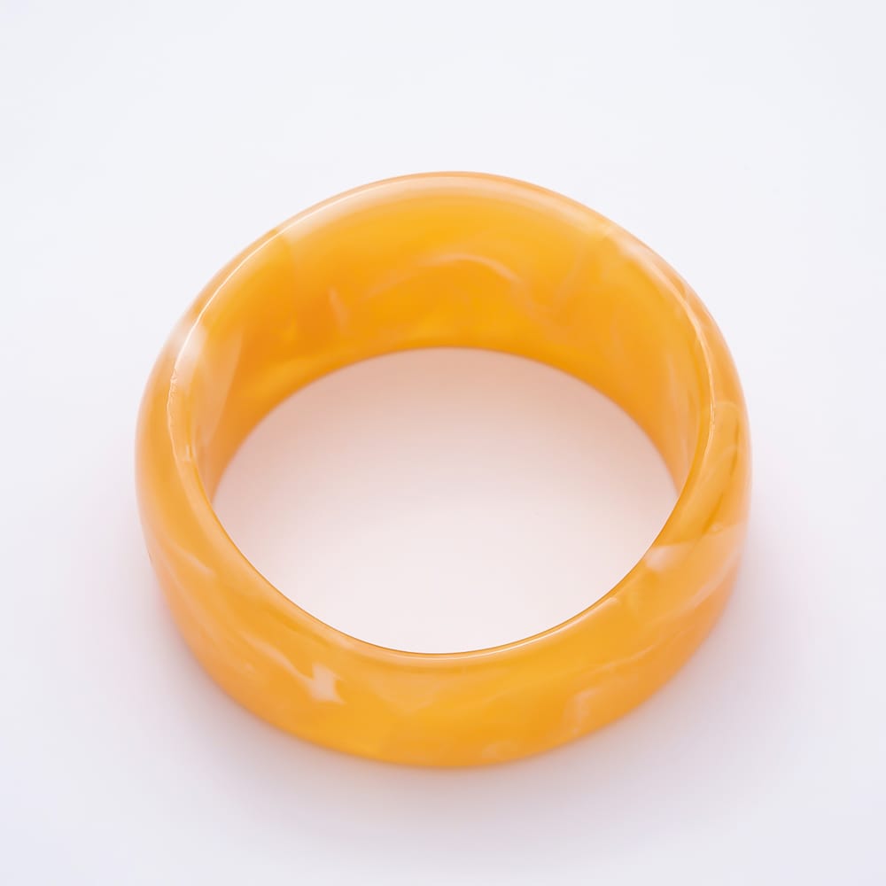 Yellow, White, Green, Pink, Beige, Red, Blue Enamel Solid Marble Resin Acrylic Wide Bangle Bracelet | WA-02170 ~ WA-02168