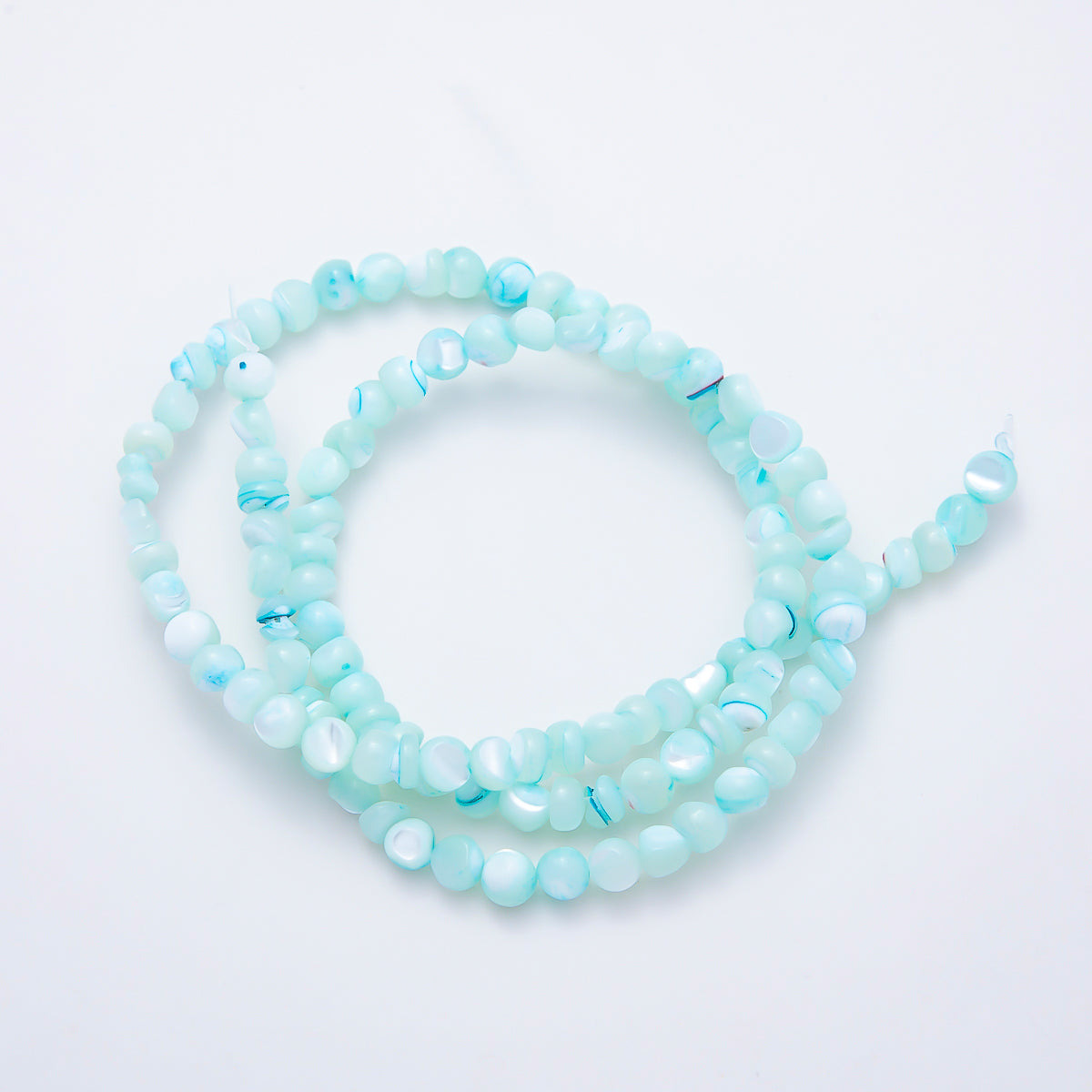 4mm Irregular Nugget Pebble Dyed Shell Pearl Gemstone Bead Strands Finding | WA-02190 ~ WA-02279
