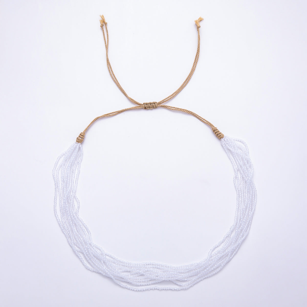 2mm Multi Layer Multifaceted Crystal Gemstone Chain 14 Inch Bolo Adjustable Necklace | WA-02563