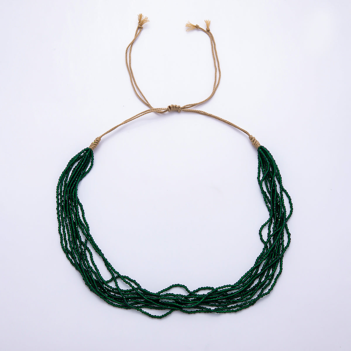 2mm Multi Layer Multifaceted Crystal Gemstone Chain 14 Inch Bolo Adjustable Necklace | WA-02563