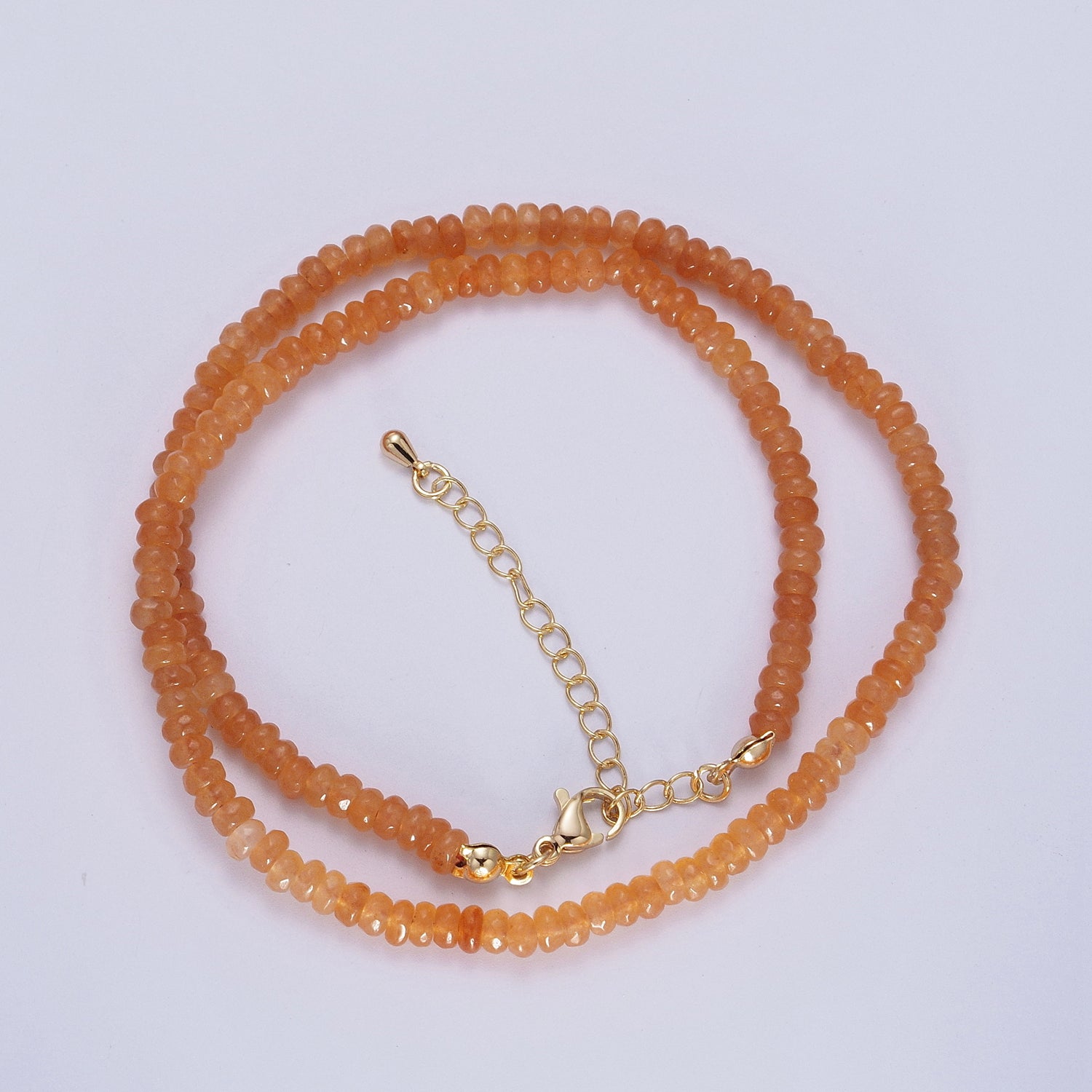 16 Inch Rhondelle 5mm Natural Stone Beads Handmade Necklaces | WA-1438 - WA-1443 WA-1480 - WA-1485