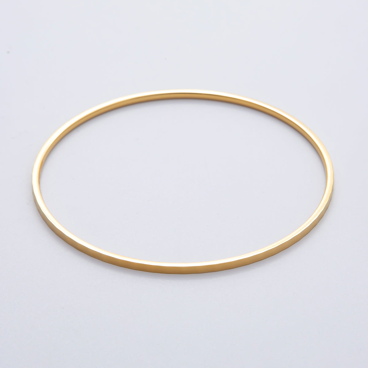 18K Gold Filled 2mm Thin Minimalist Plain Bangle Bracelet | WA-1471