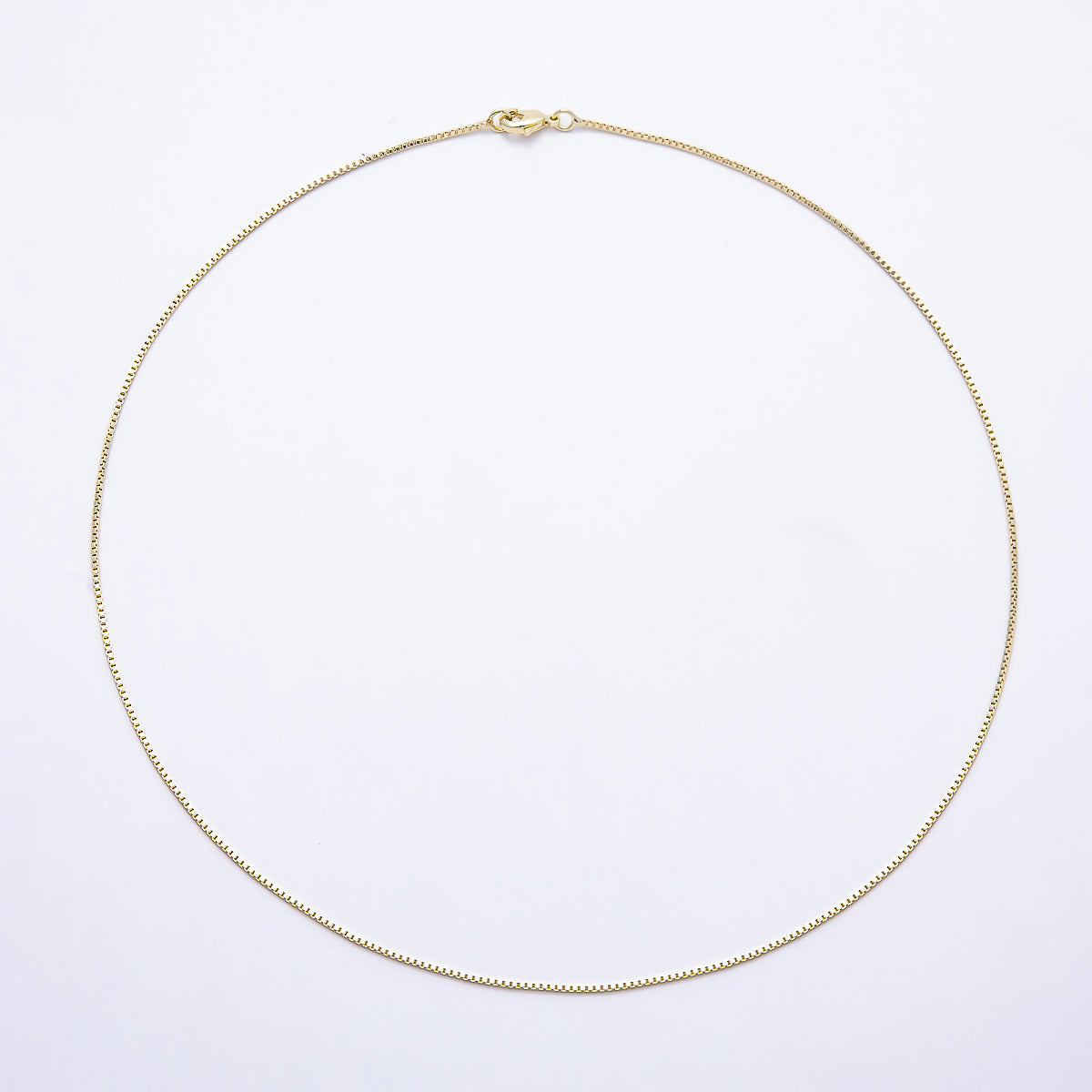 14K Gold Filled 1.1mm Box Chain 17.5 Inch Necklace | WA-02513