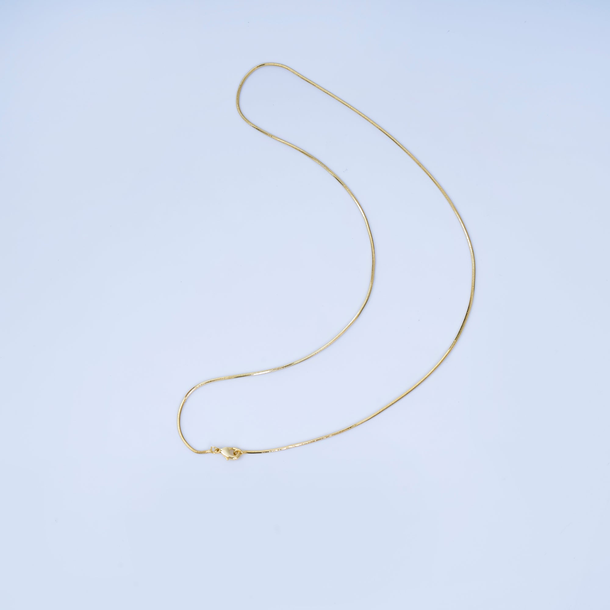 24K Gold Filled 0.9mm Cocoon Snake 17.5 Inch Chain Necklace | WA-3233