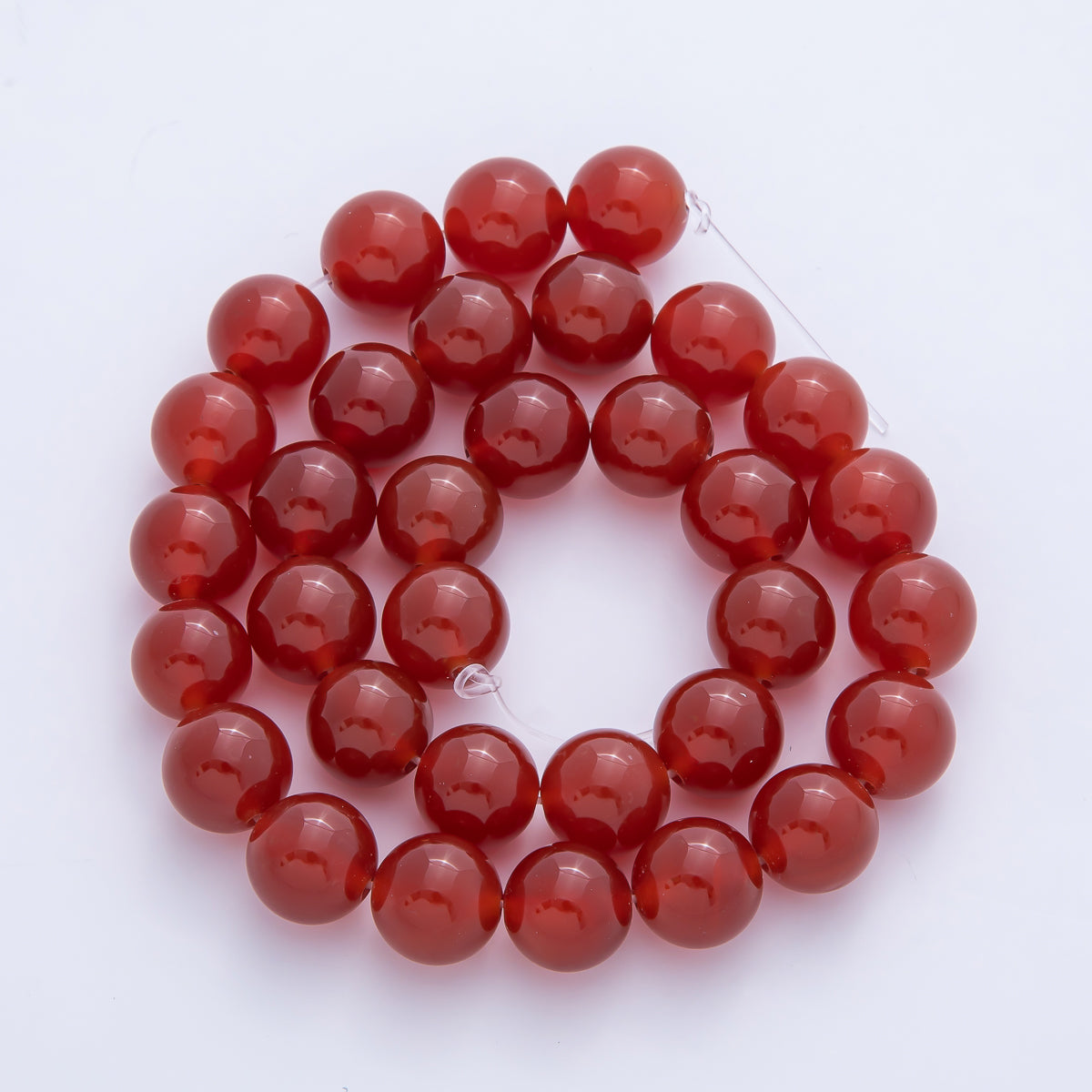 12.7mm Red Carnelian Round Natural Gemstone Bead Strand Finding | WA-3481