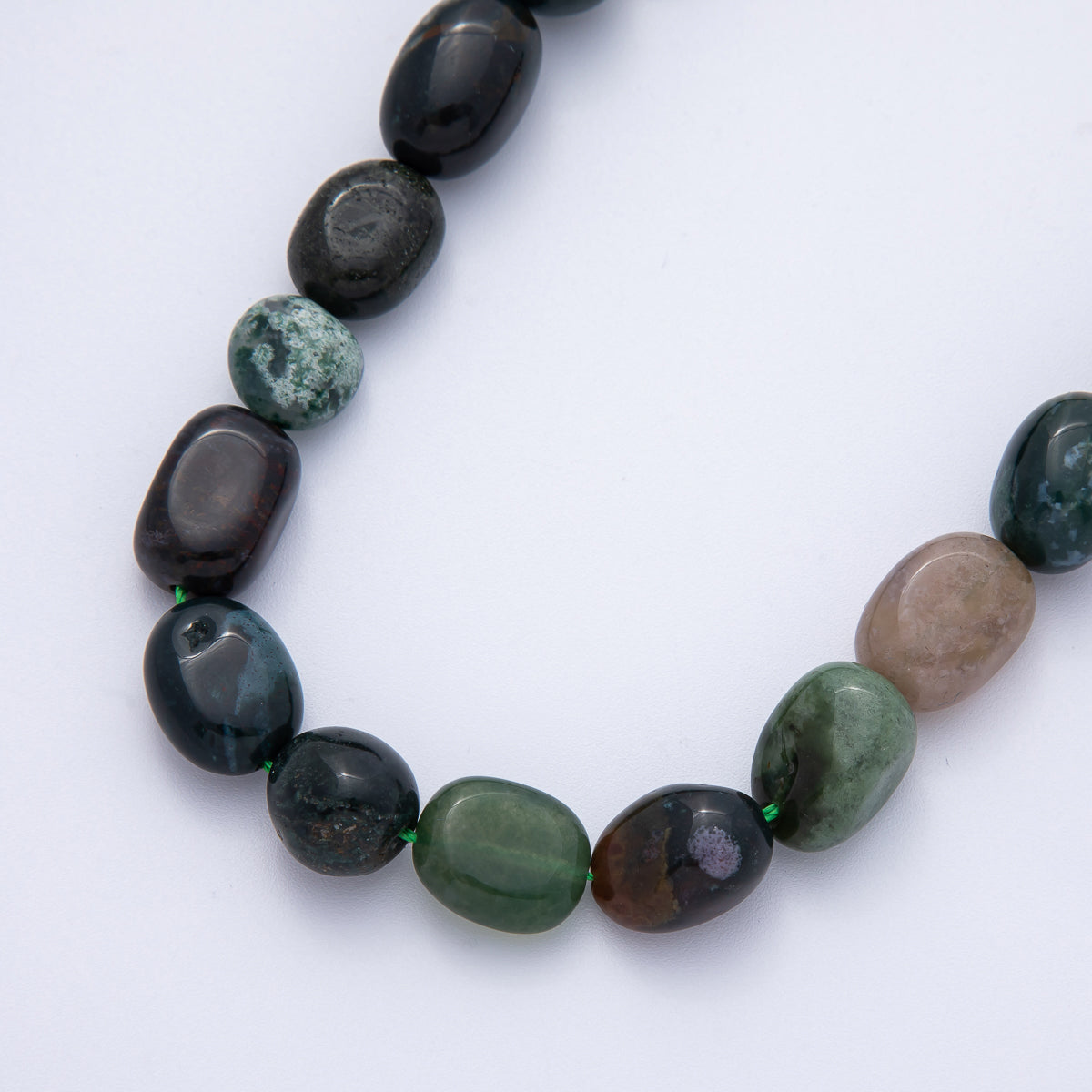 12.5mm Natural Gemstone Pebble Bead Strand Finding | WA-3863 ~ WA-3877