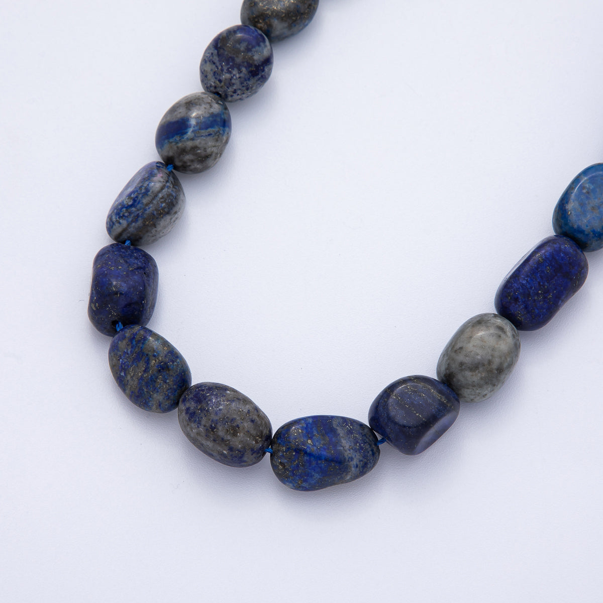 12.5mm Natural Gemstone Pebble Bead Strand Finding | WA-3863 ~ WA-3877