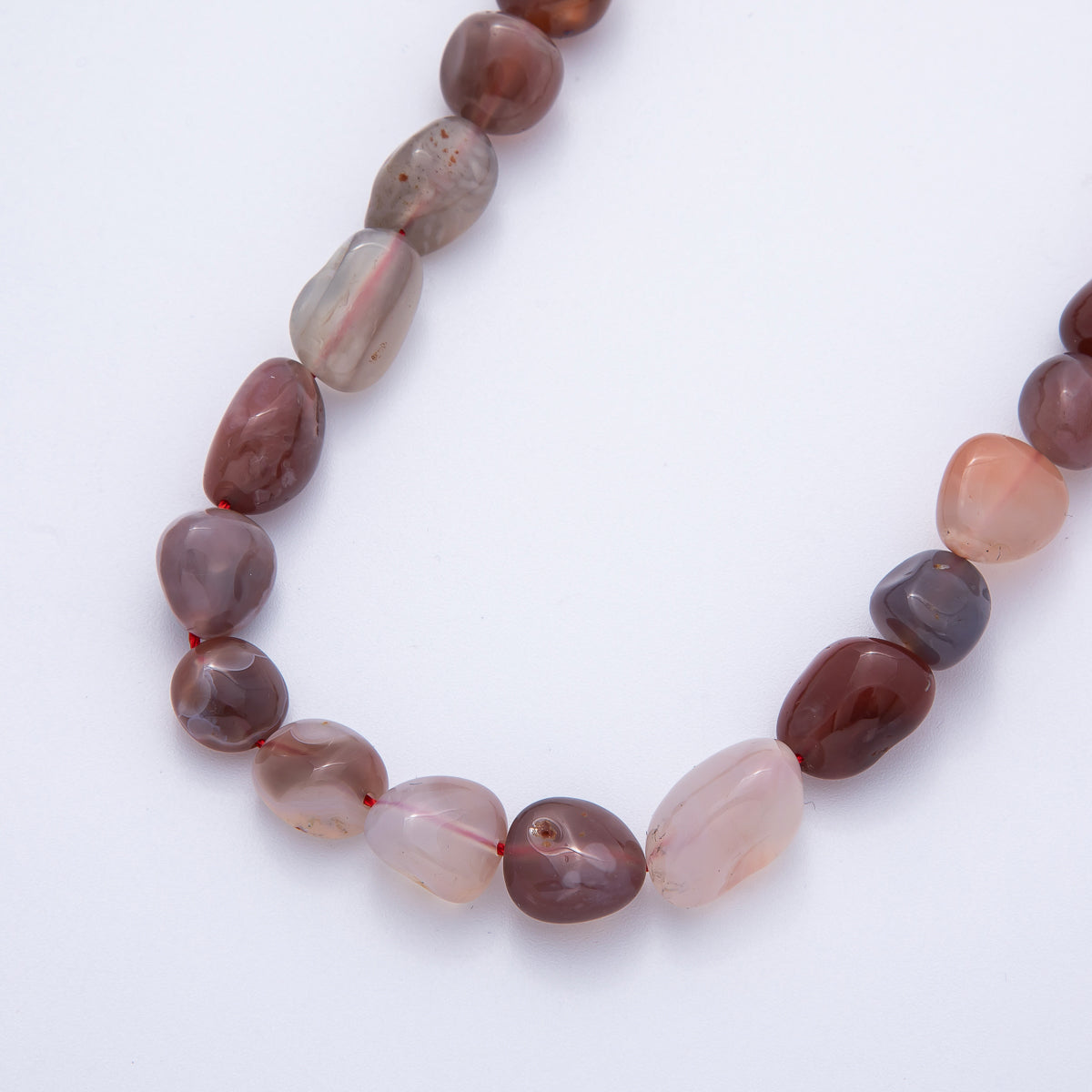 12.5mm Natural Gemstone Pebble Bead Strand Finding | WA-3863 ~ WA-3877