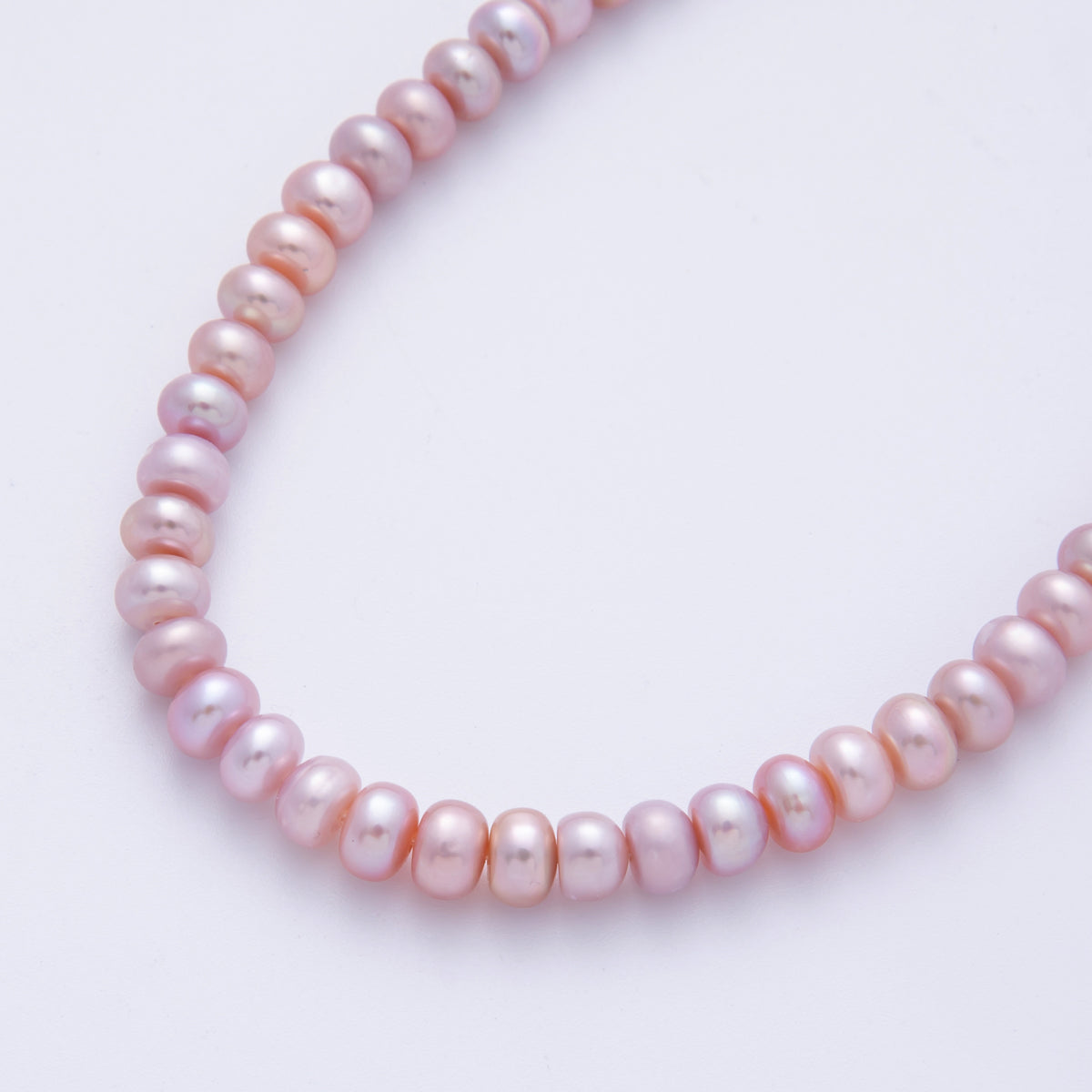6mm Pink, Purple Natural Shell Pearl Rondelle Bead Strand Finding | WA-4052 WA-4053
