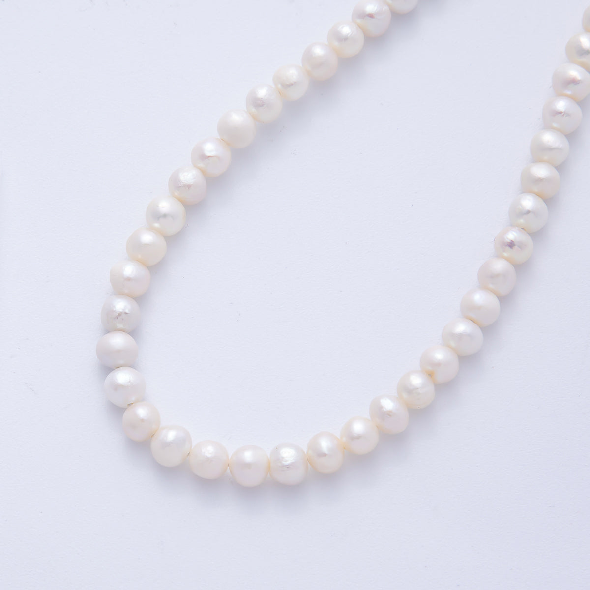 5mm White Freshwater Pearl Round Strand Finding | WA-4061