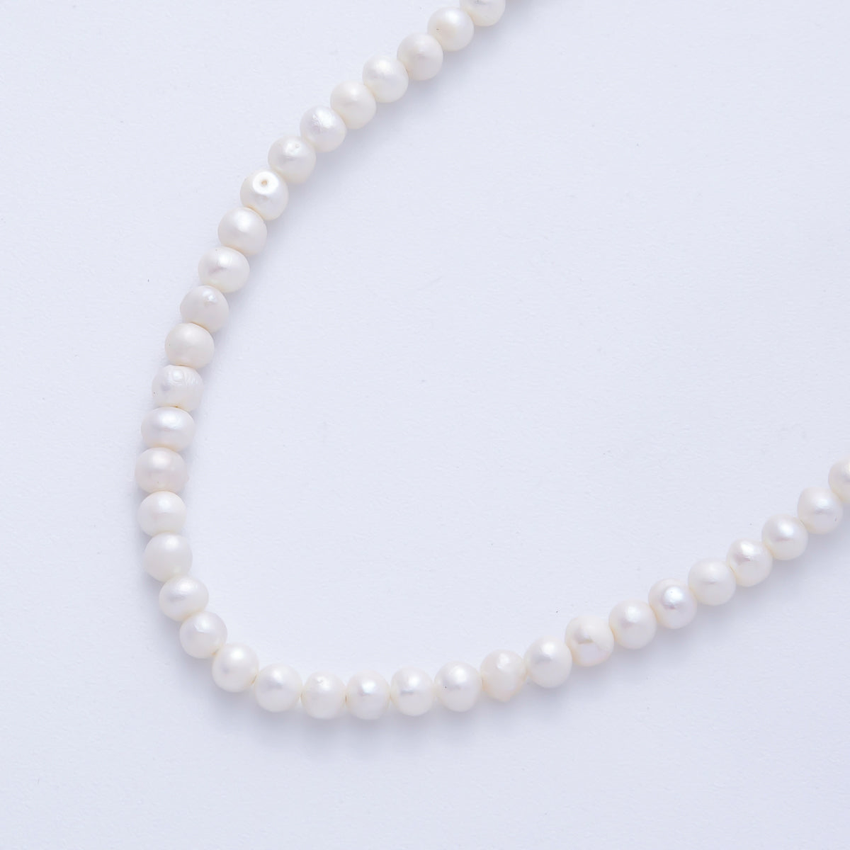 3mm White Freshwater Pearl Round Strand Finding | WA-4062