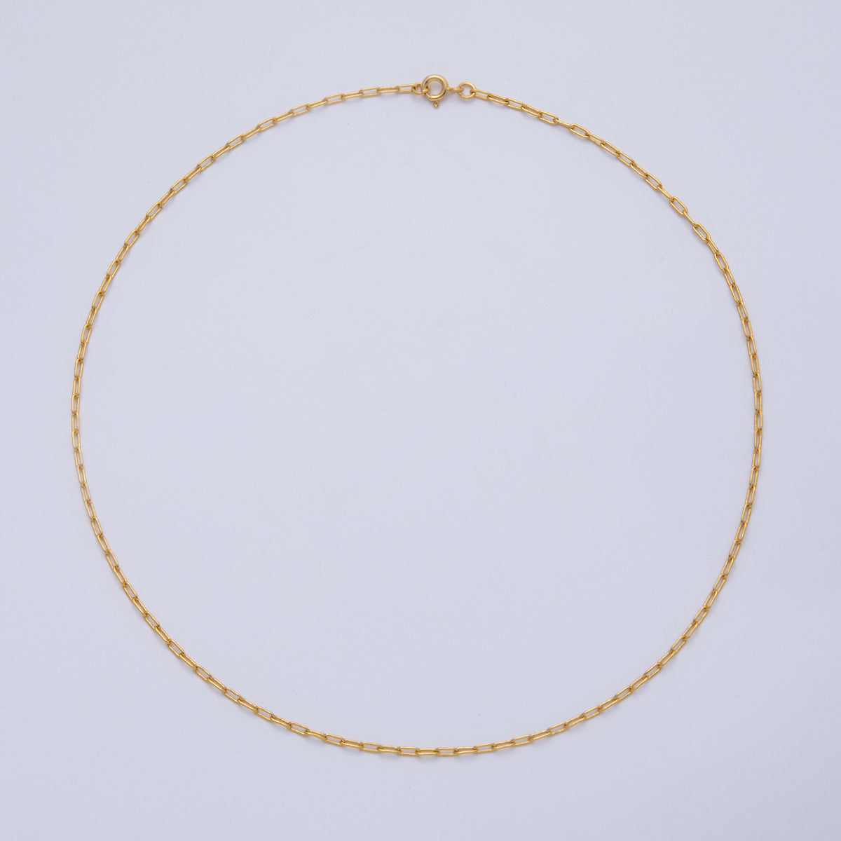 18K Gold Filled 2mm x 5mm Paperclip Chain 17.72 Necklace | WA-4073