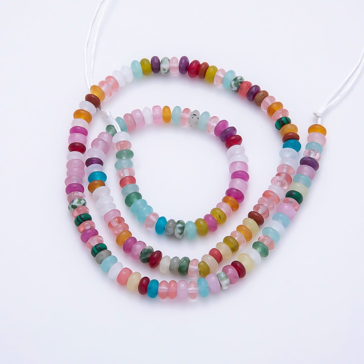 4.8mm x 2.5mm Rondelle Natural Gemstone Strand Finding | WA-04176 ~ WA-04185