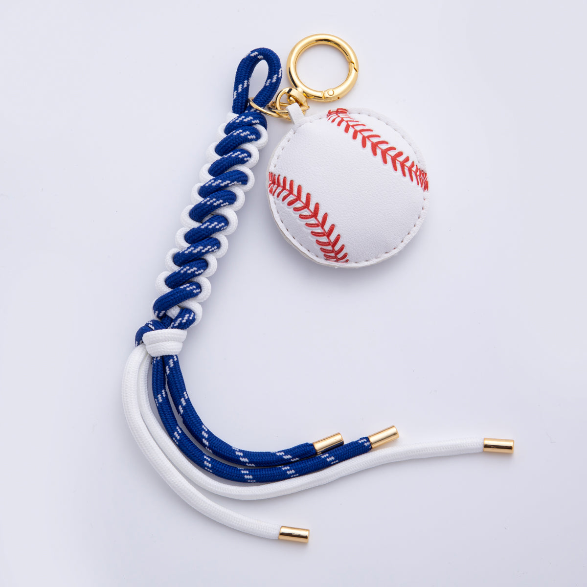 Leather Basketball Baseball Keychain Handmade Bag Charm Cord Tassels Sport Varsity Purse Accessory WB-00002