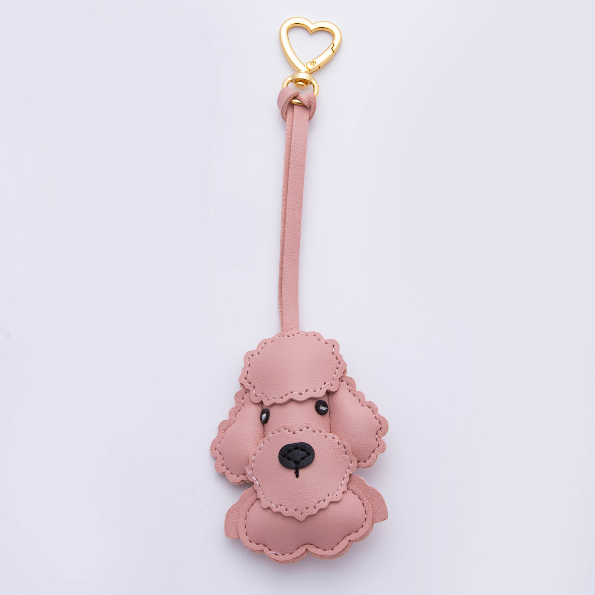 Leather Poodle Dog Bag Charm Keyring Purse Bag Backpack Charm Accessory WB-00022