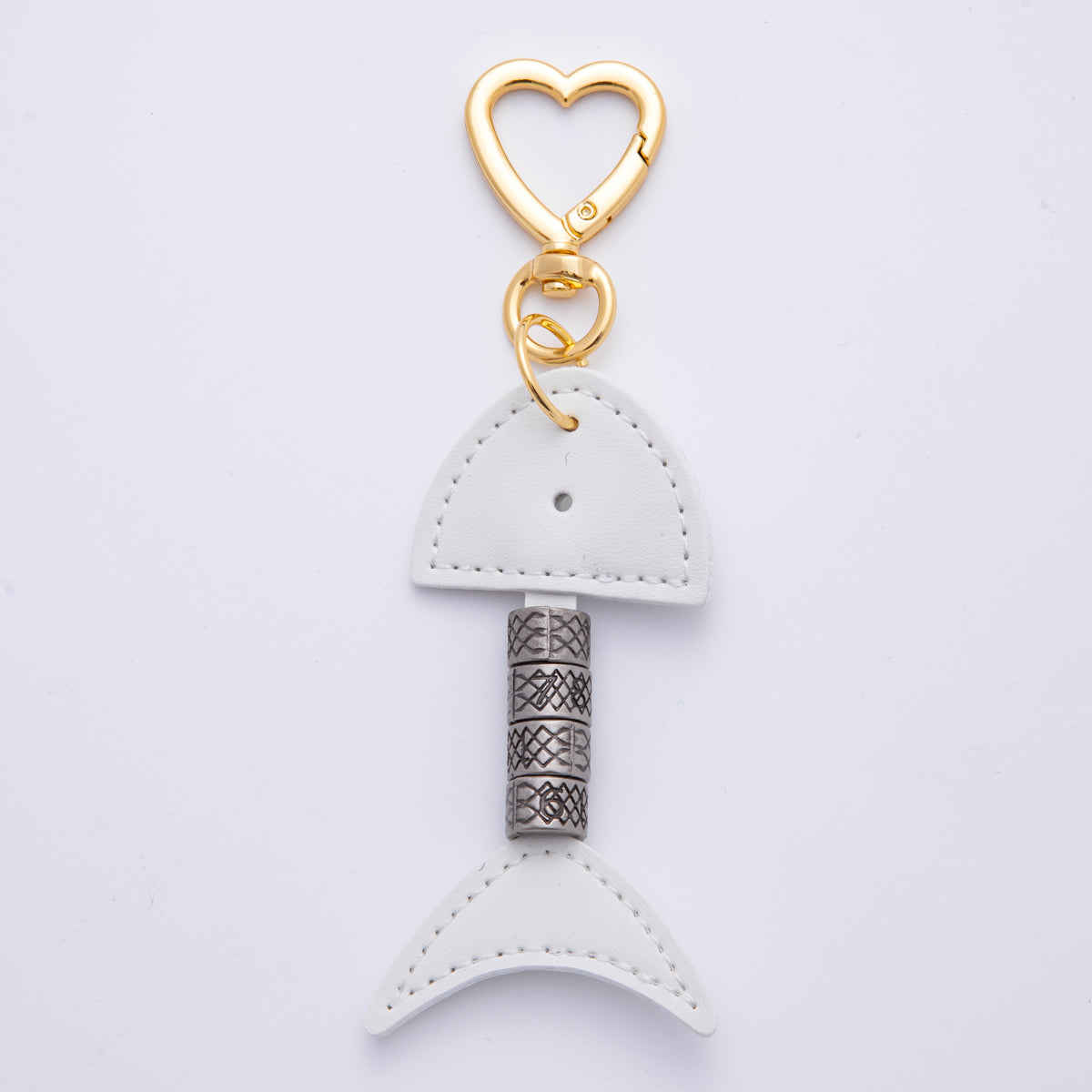 Handmade Leather Fish Keychain Fisherman Aesthetic Bag Charm Keychain Accessory WB-00035