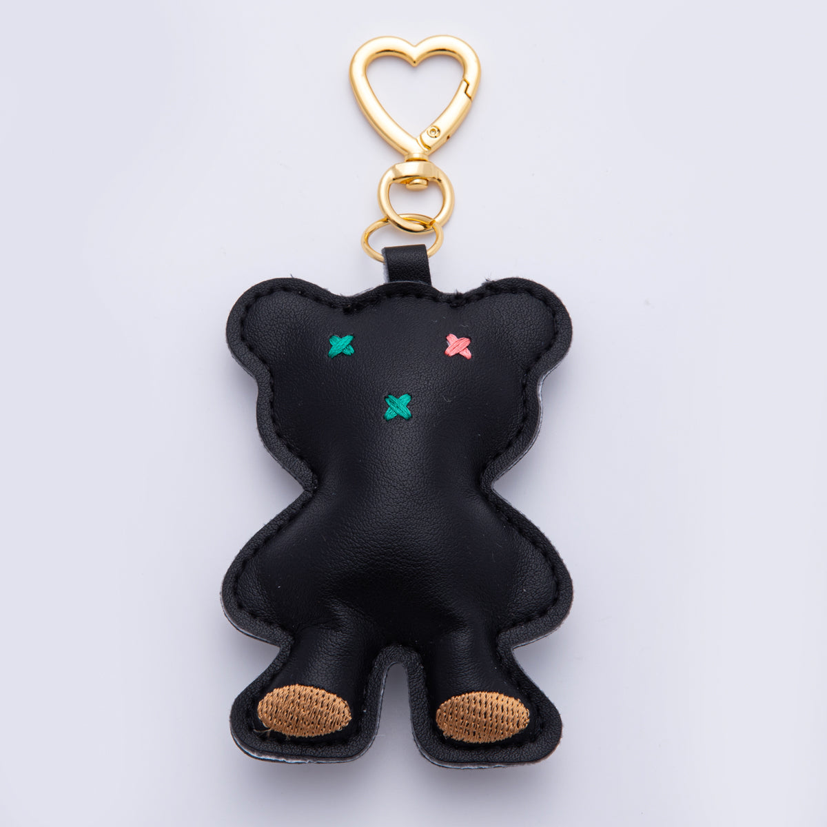 Leather Bear Keychain Handmade Bag Charm Cute Leather Animal Purse Accessory WB-00042