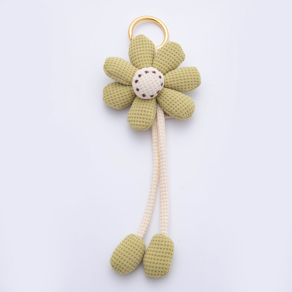 Daisy Bag Charm Keychain Purse Accessory Flower Ornament WB-00082