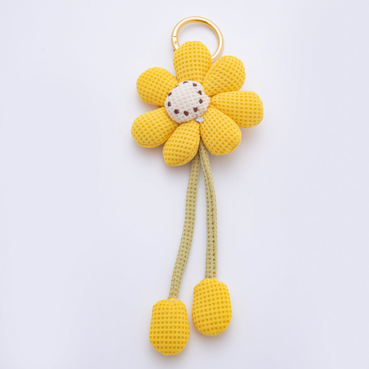Daisy Bag Charm Keychain Purse Accessory Flower Ornament WB-00082