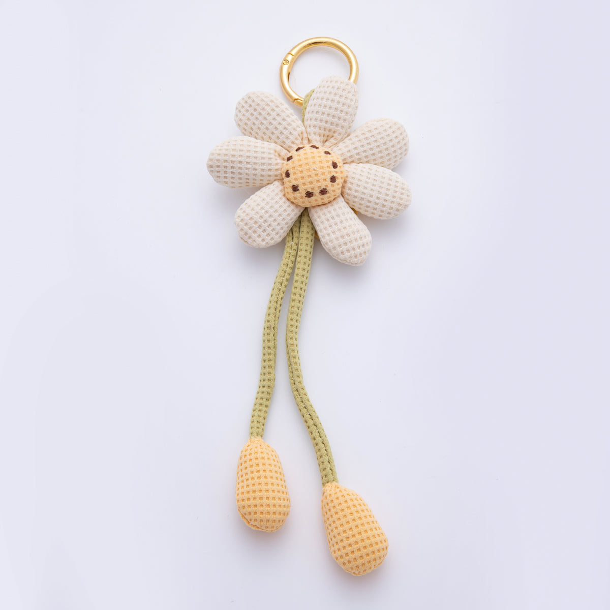 Daisy Bag Charm Keychain Purse Accessory Flower Ornament WB-00082