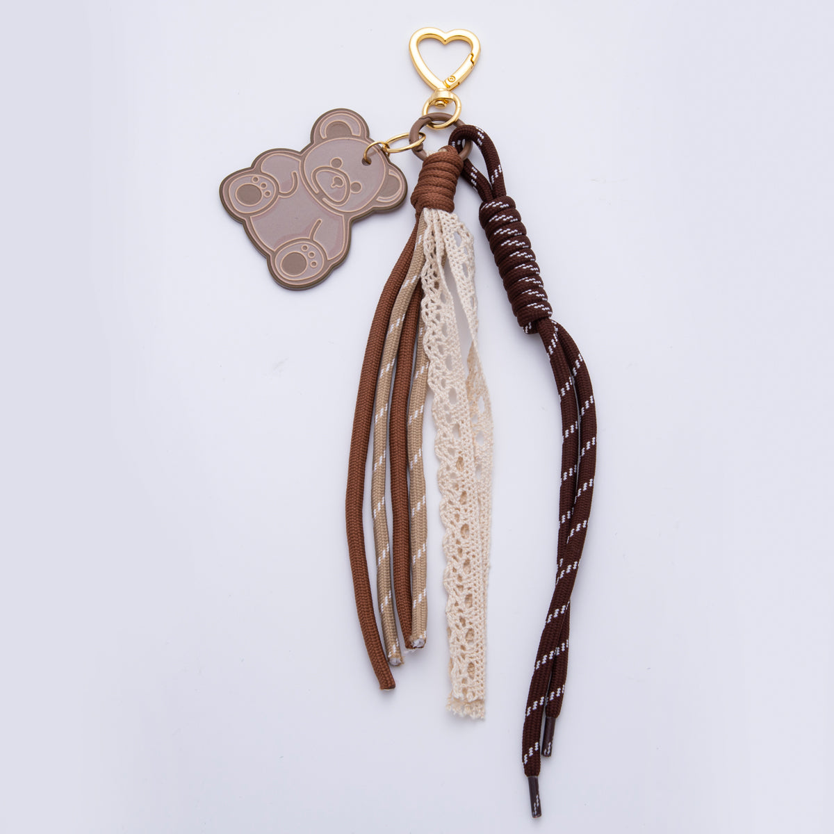 Handmade Brown Bear Cup Coffee Keychain Purse Bag Backpack Charm Accessory WB-00087