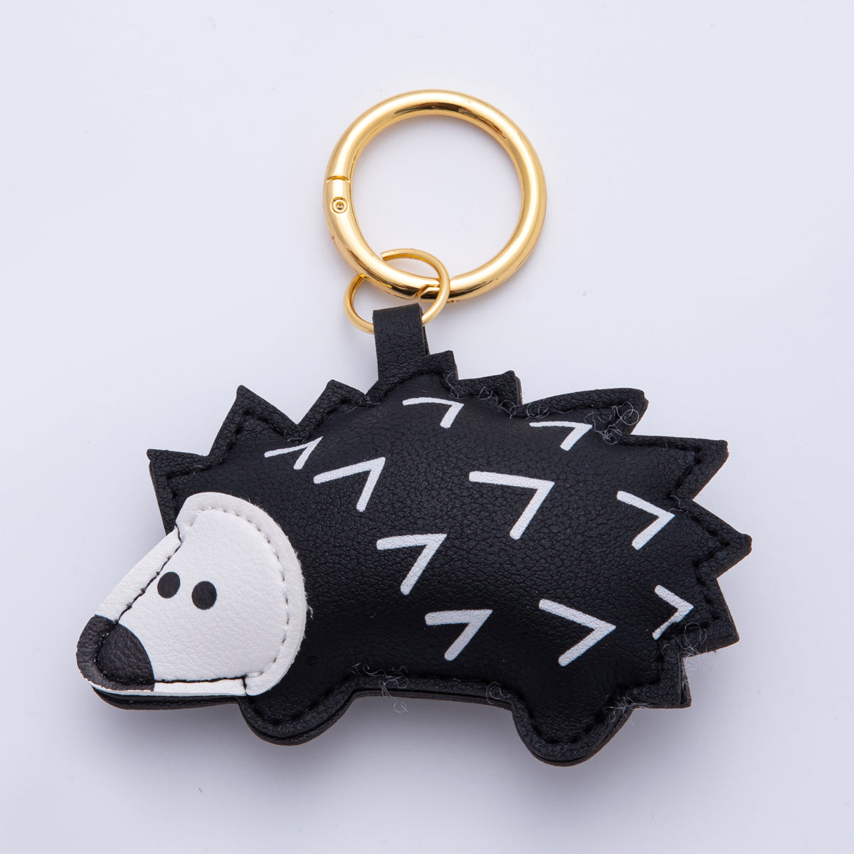 Leather Porcupine Keychain Handmade Bag Charm Cute Leather Animal Purse Accessory WB-00101