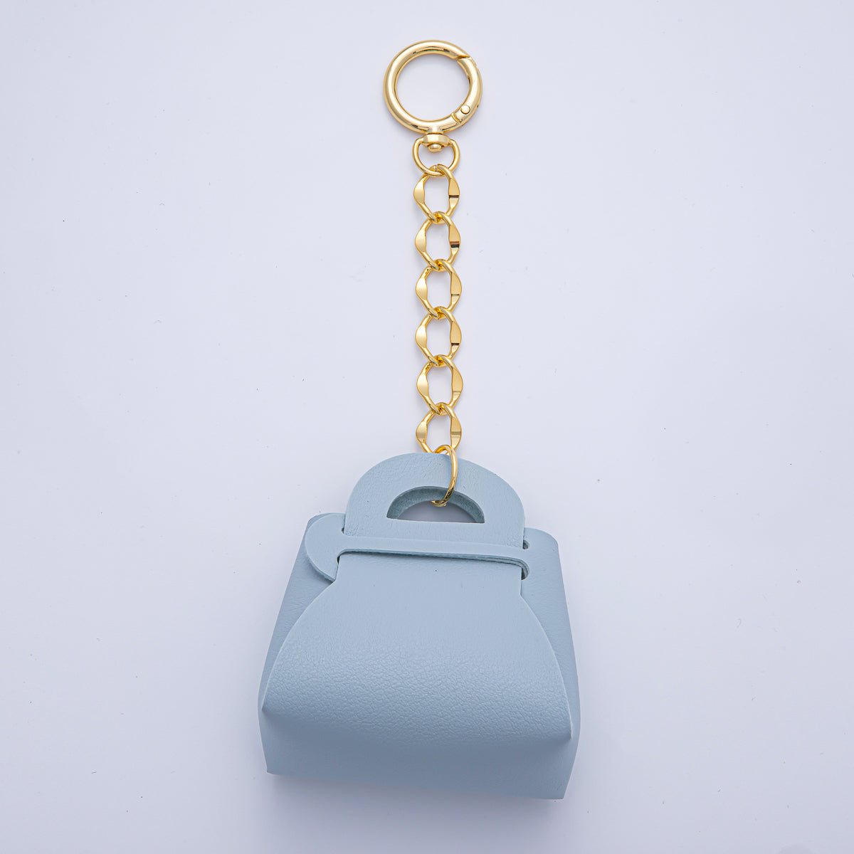 Faux Leather Black, Brown, White, Blue, Red, Pink Purse Bag Charm Keychain Key Ring Accessories | WB-00273